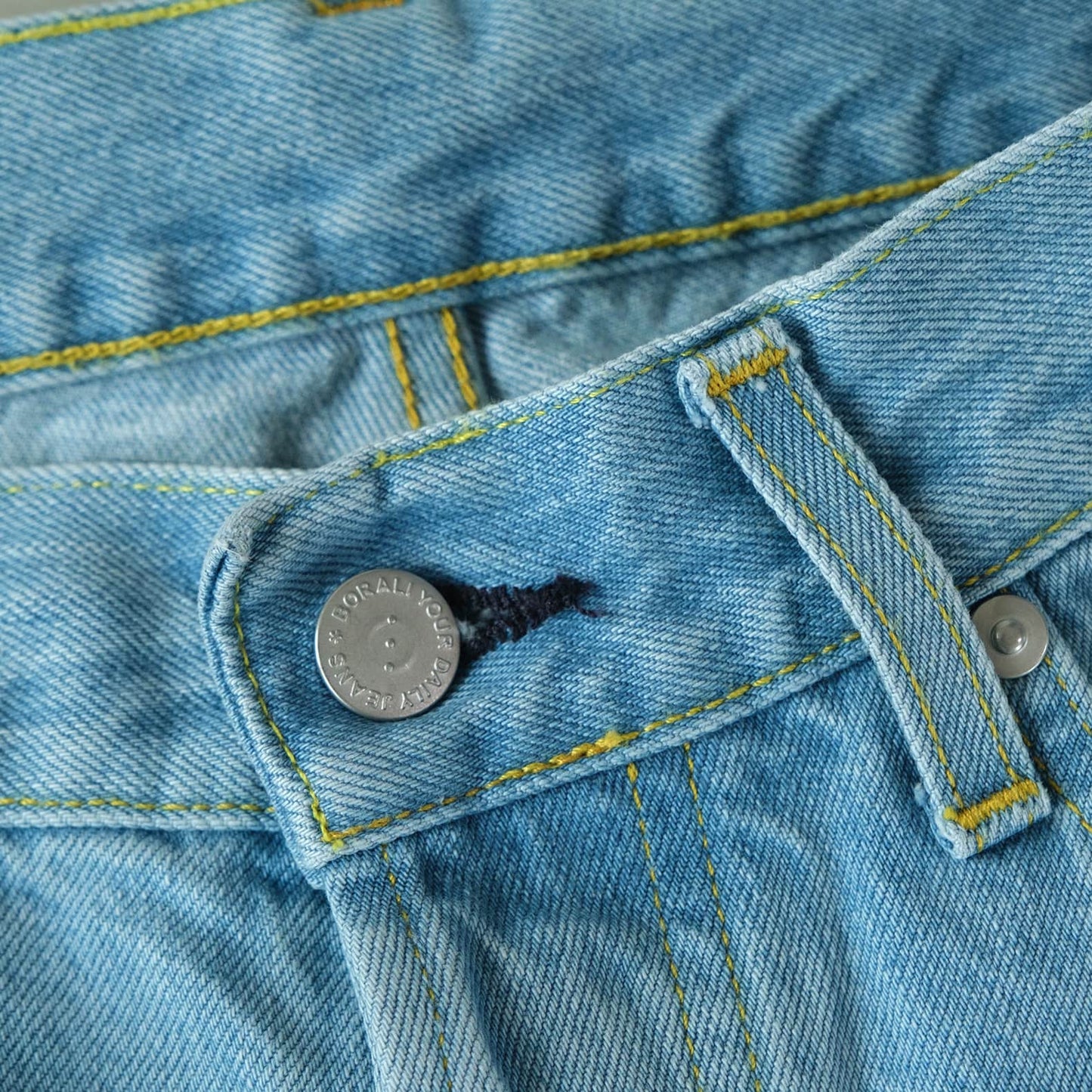 Jean loose tapered bleach taille haute