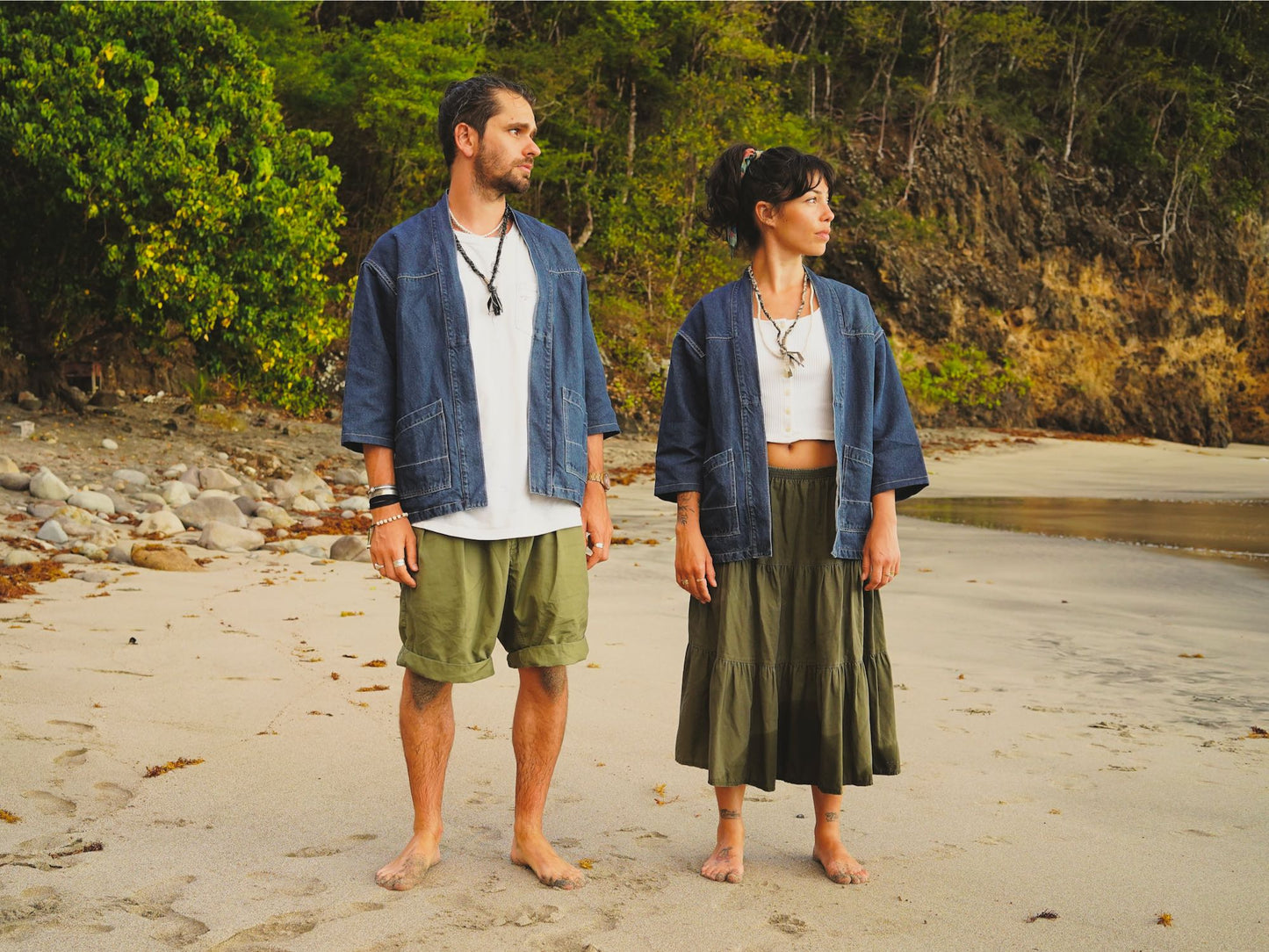 Unisex Noragi Jacket in coton / linen denim