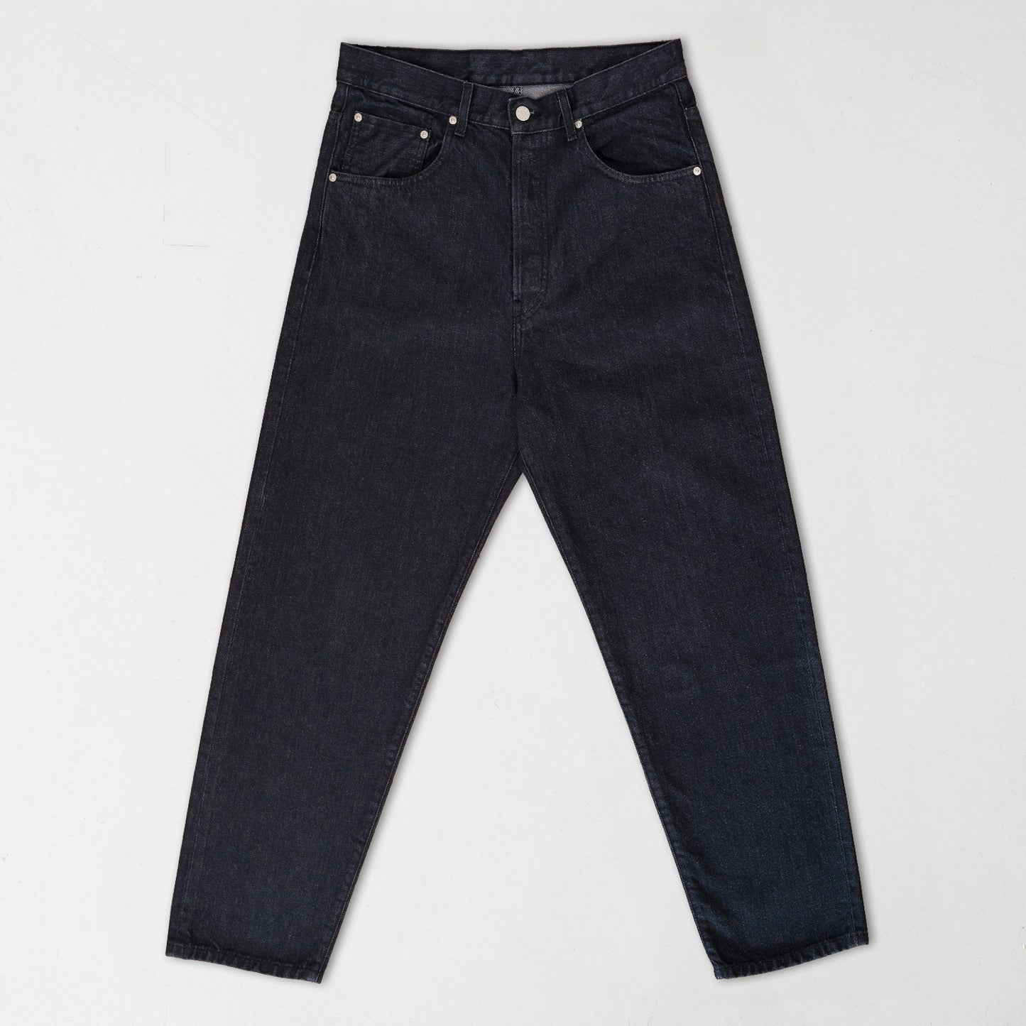 Jean loose tapered black stonewash taille haute
