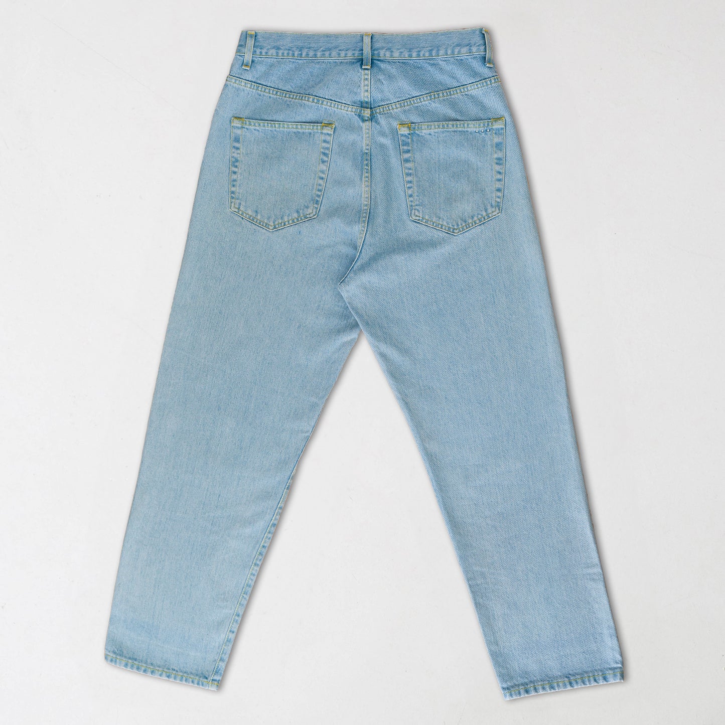 Jean loose tapered bleach taille haute