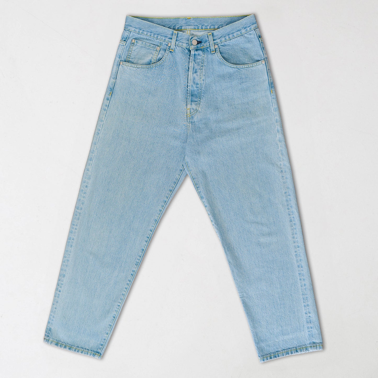 Jean loose tapered bleach taille haute