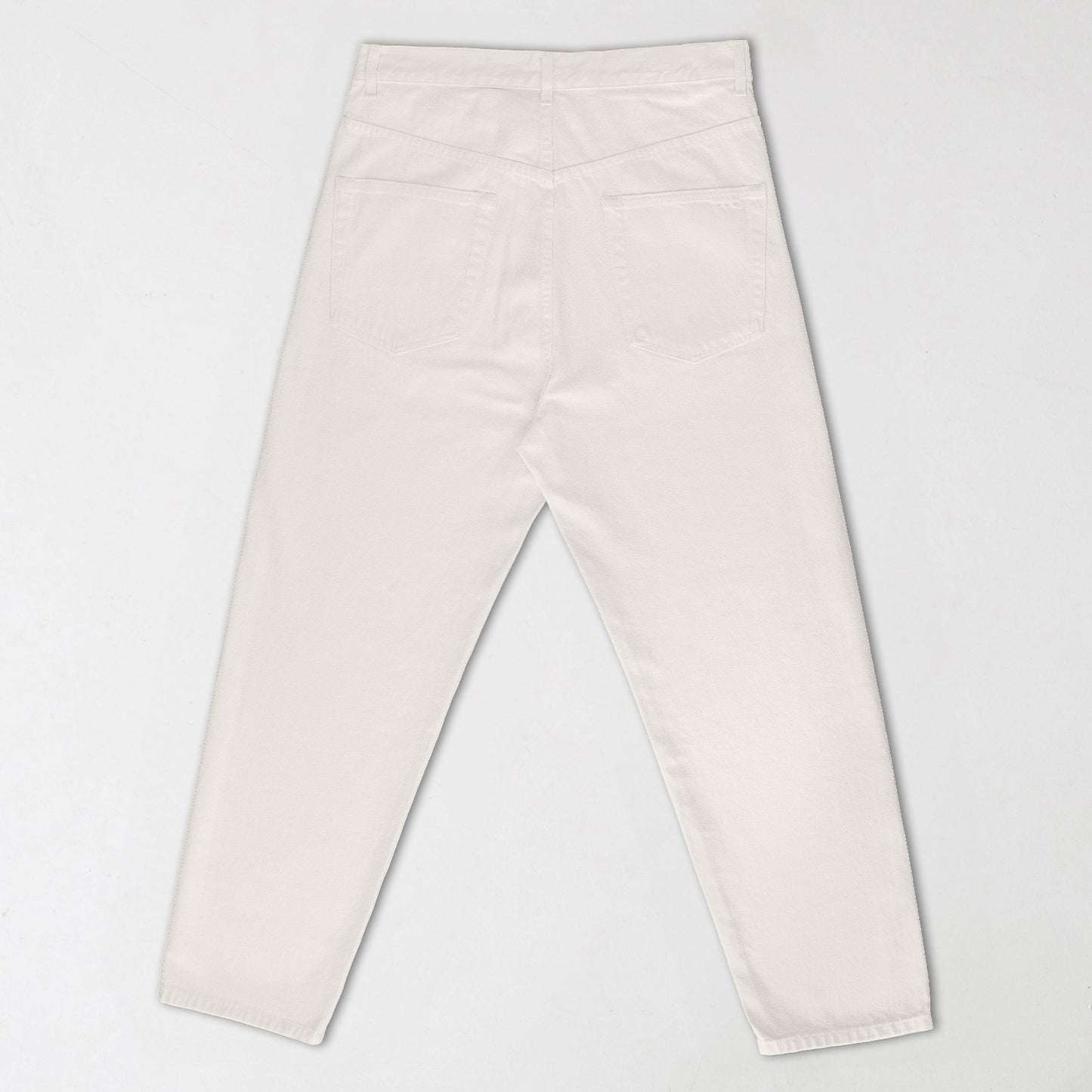 Jean loose tapered vintage white taille haute