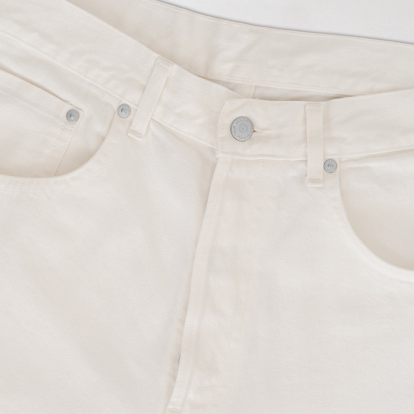 Jean loose tapered vintage white taille haute