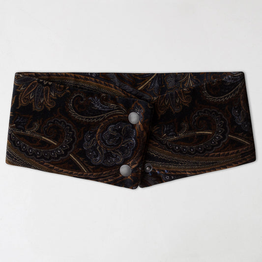 Intercollar paisley en velours