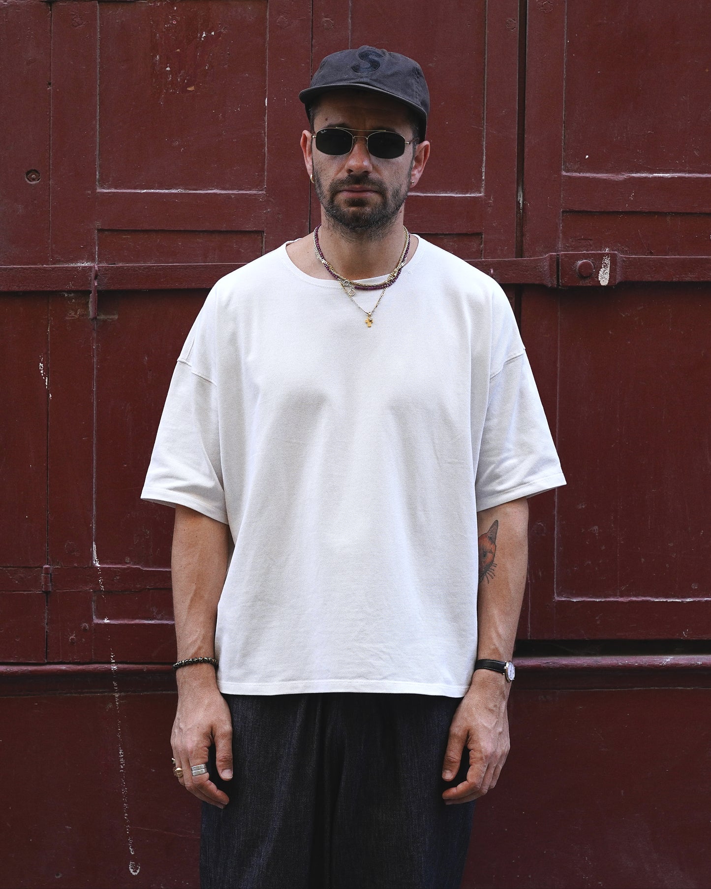 T-shirt offwhite pique knit