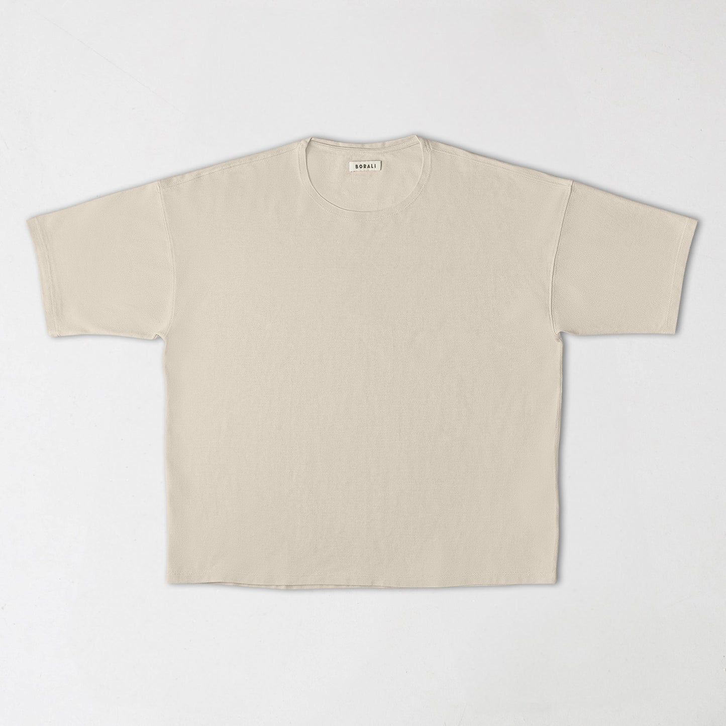 T-shirt beige pique knit