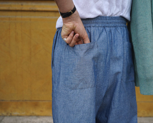 Lookbook - Warm Up pants - capsule chambray