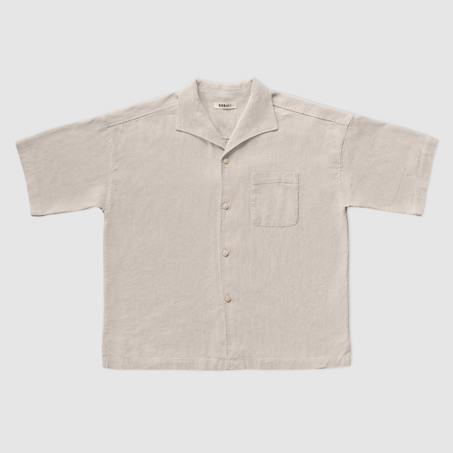 Bell shirt - crêpe coton/lin écru