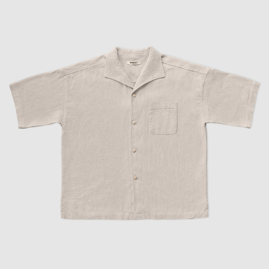 Bell shirt - crêpe coton/lin écru