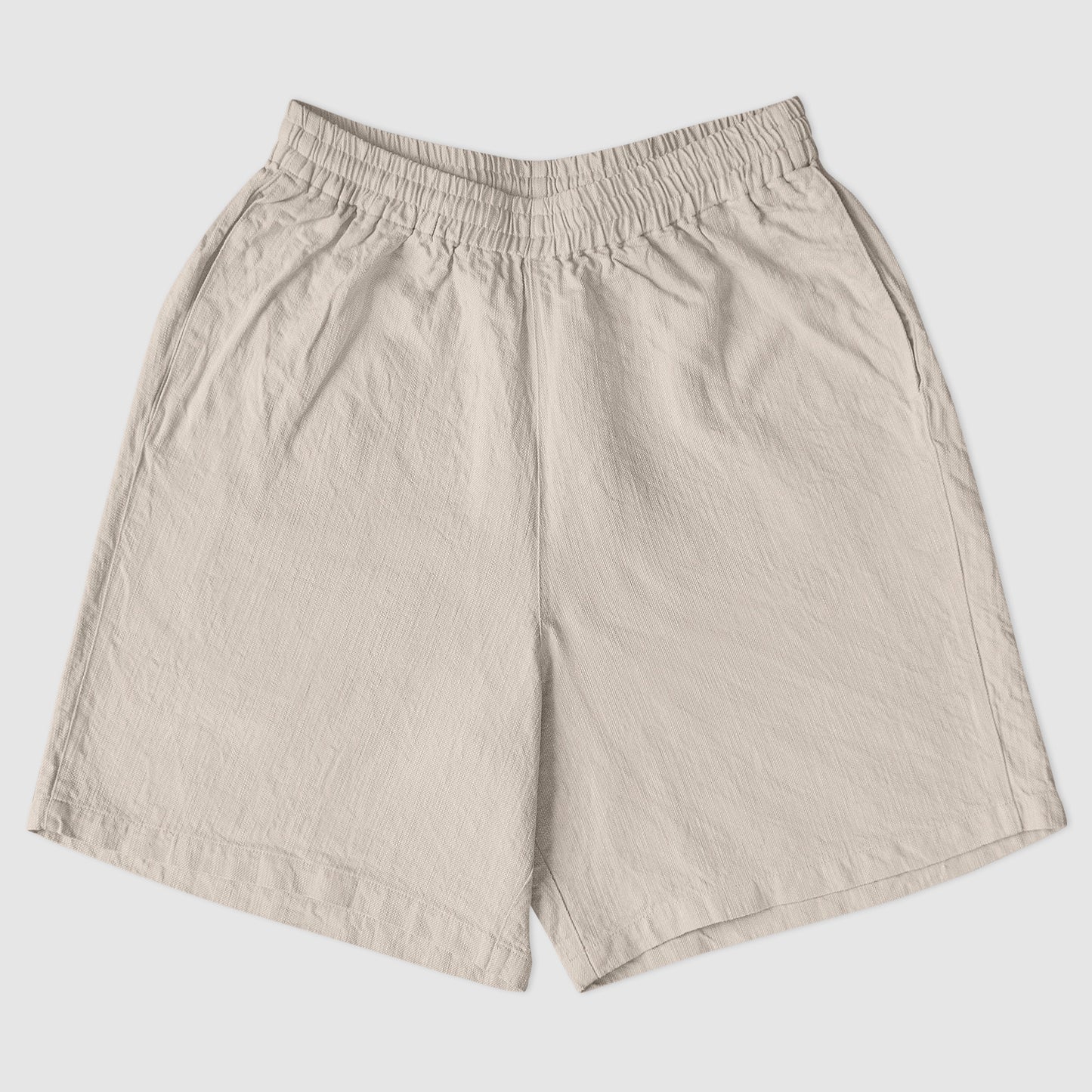 Bball short ecru cotton/linen