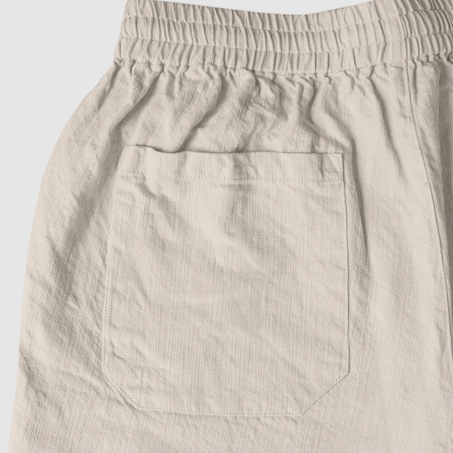Bball short ecru cotton/linen