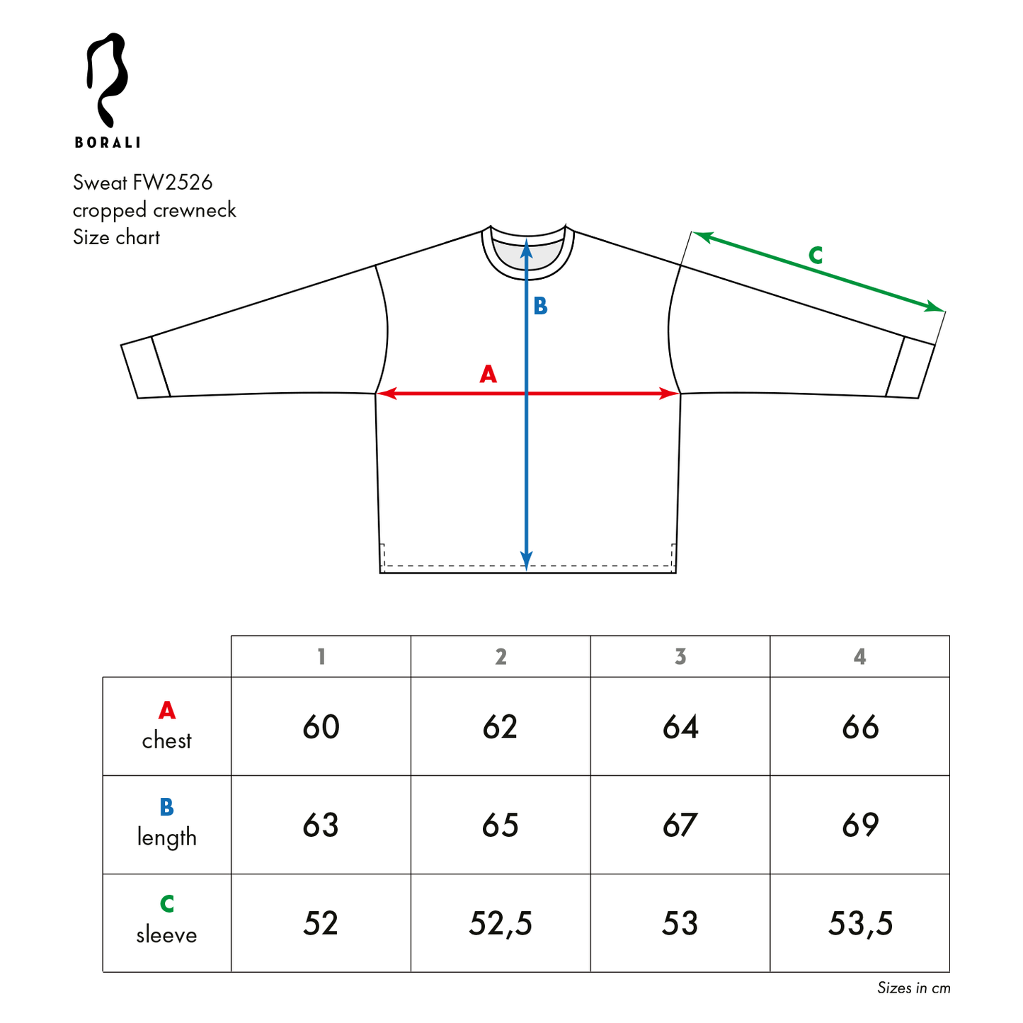 Sweat cropped crewneck écru