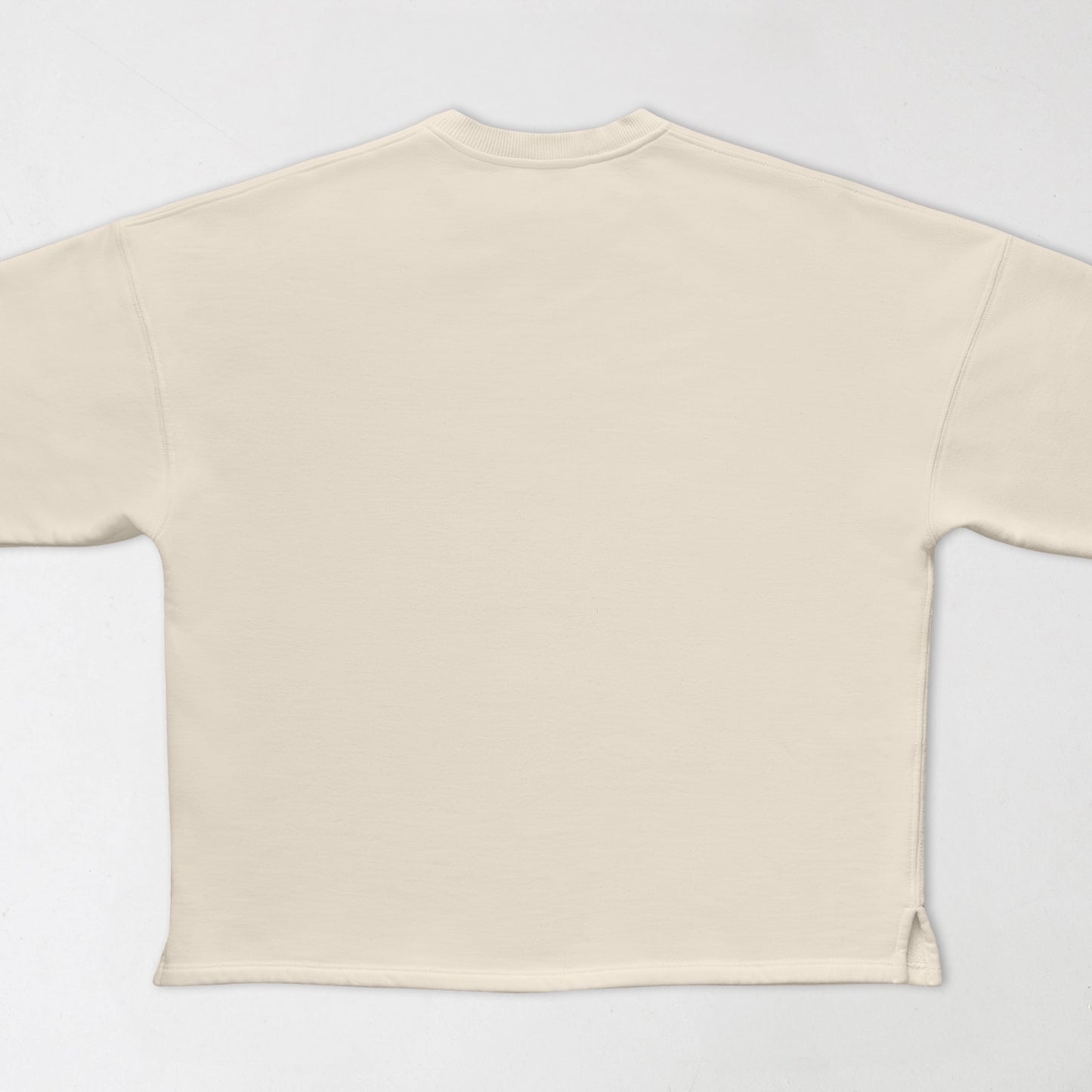 Sweat cropped crewneck écru