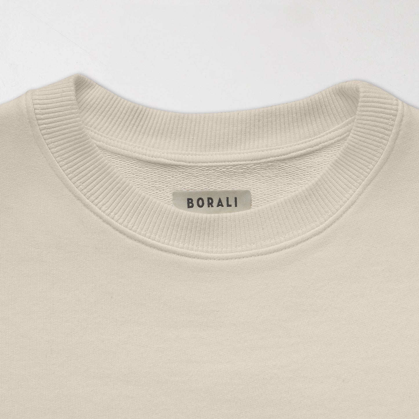 Sweat cropped crewneck écru