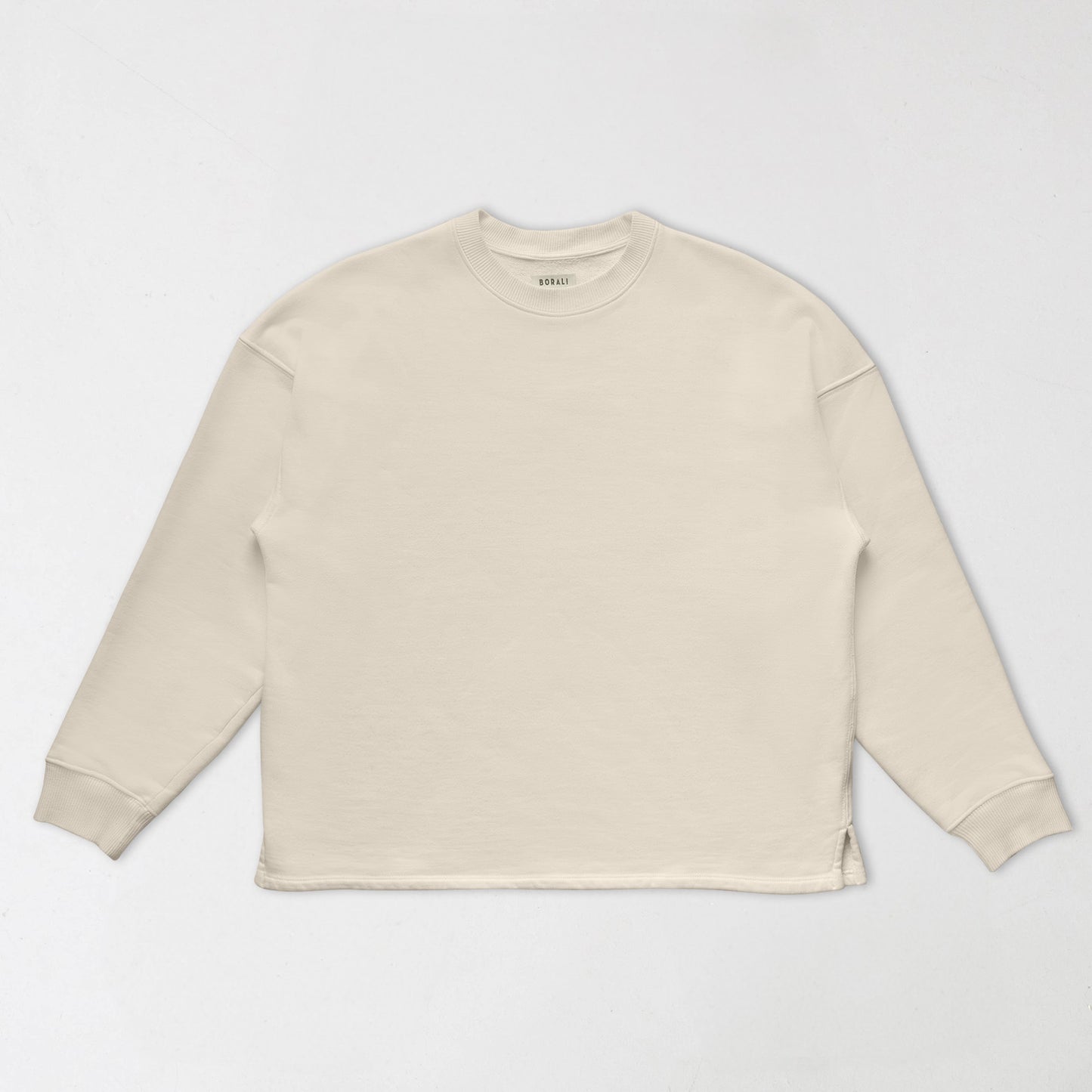 Sweat cropped crewneck écru
