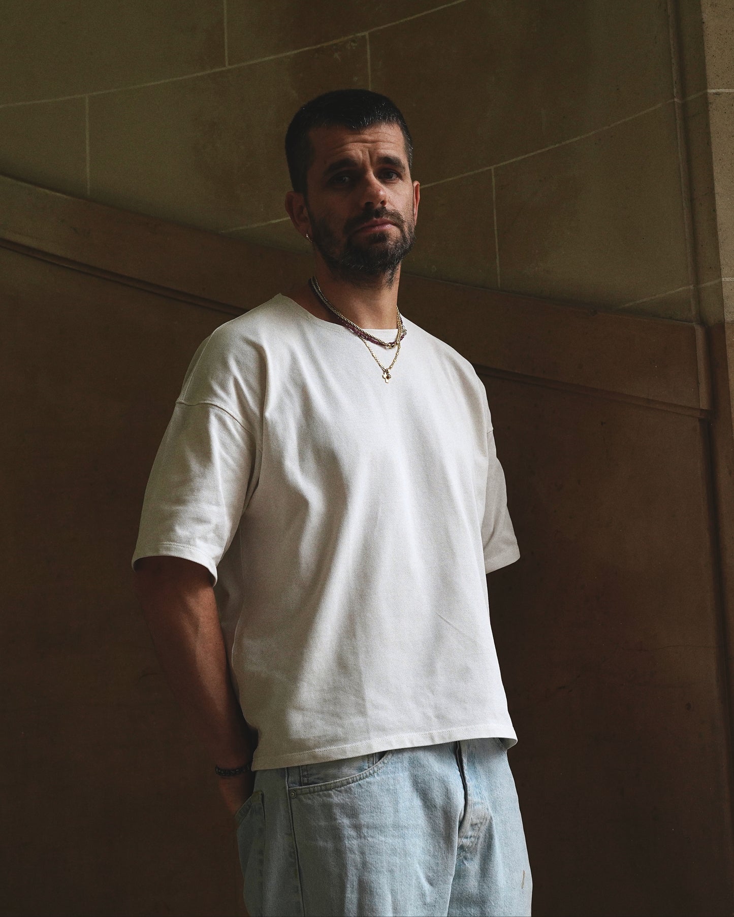 T-shirt offwhite pique knit