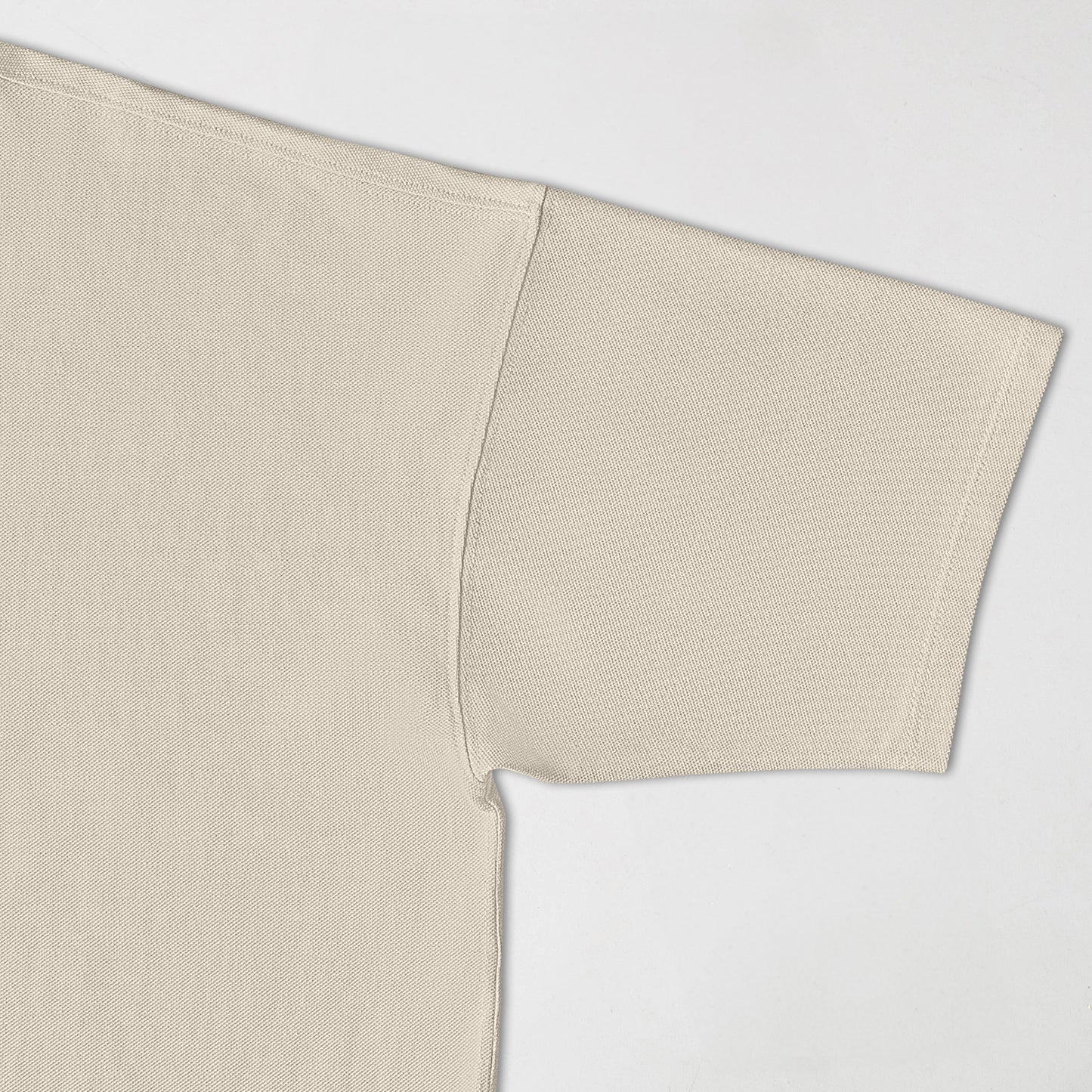 T-shirt beige pique knit