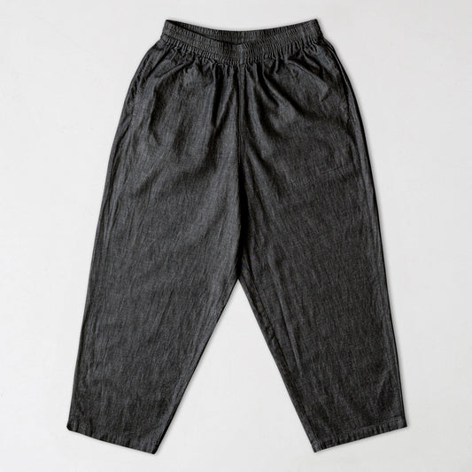 Warm up pants chambray noir