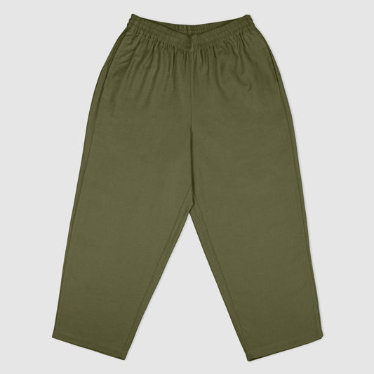 Warm up pants sateen olive
